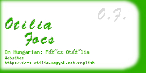 otilia focs business card